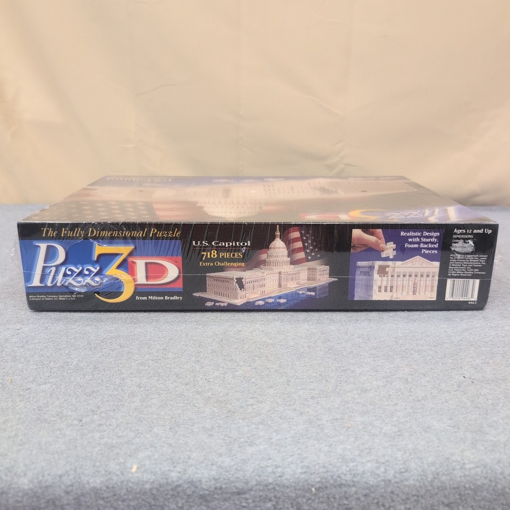 Milton Bradley Puzz3D US Capitol Building 718 Piece 3D Jigsaw Puzzle 4463 New - Picture 3 of 4